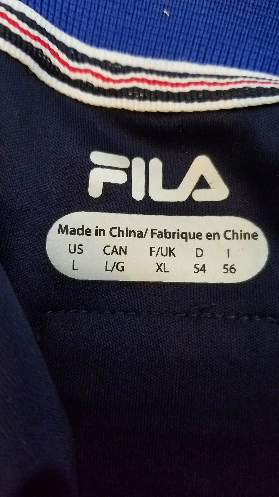 FILA  US open western/southern Men's Tennis Polo Shirt Short Sleeve Blue Size L