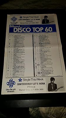 Prince Controversy Let's Work Rare Original #1 Billboard Chart Poster Framed!