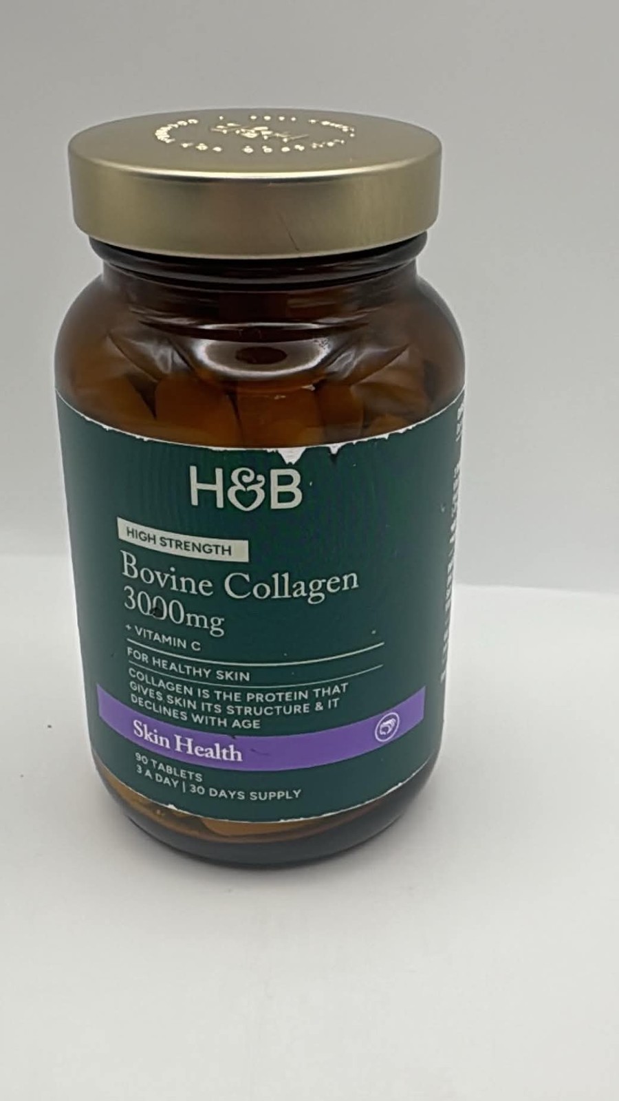 Holland & Barrett Bovine Collagen Tablet 3000mg Vitamin C 90 Tablets
