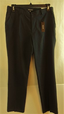 NEW BOGARI Men's Dress Pants Sz W 34 X 31 L Dk Brown Flat Front Light Weight NWT