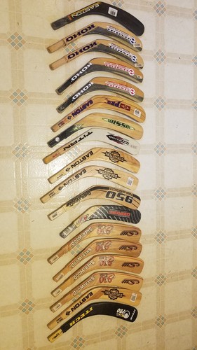 18 ASSORTED LEFT FIBERGLASS REINFORCED WOOD REPLACEMENT ICE HOCKEY STICK BLADES