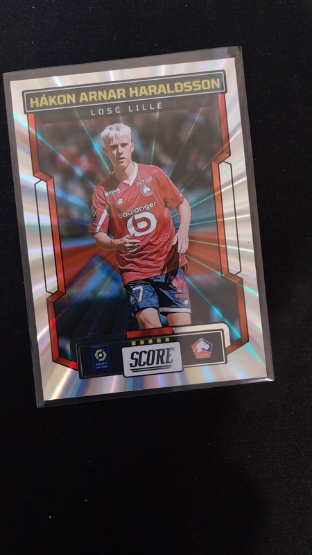 Hakon Arnar Haraldsson (Losc) Panini Score Ligue 1  2023-2024 Gris Laser