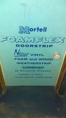 Vintage 50s Mortell Foamflex Doorstrip Advertising Store Display Salesman Sample