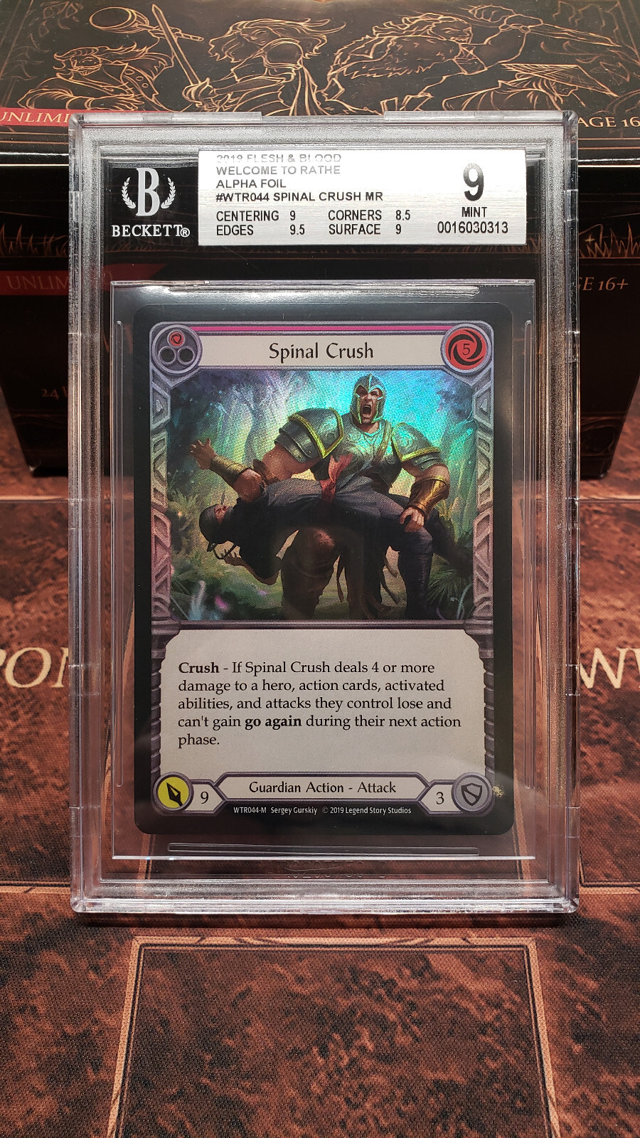 Flesh and Blood Spinal Crush WTR044-M Alpha Rainbow Foil BGS