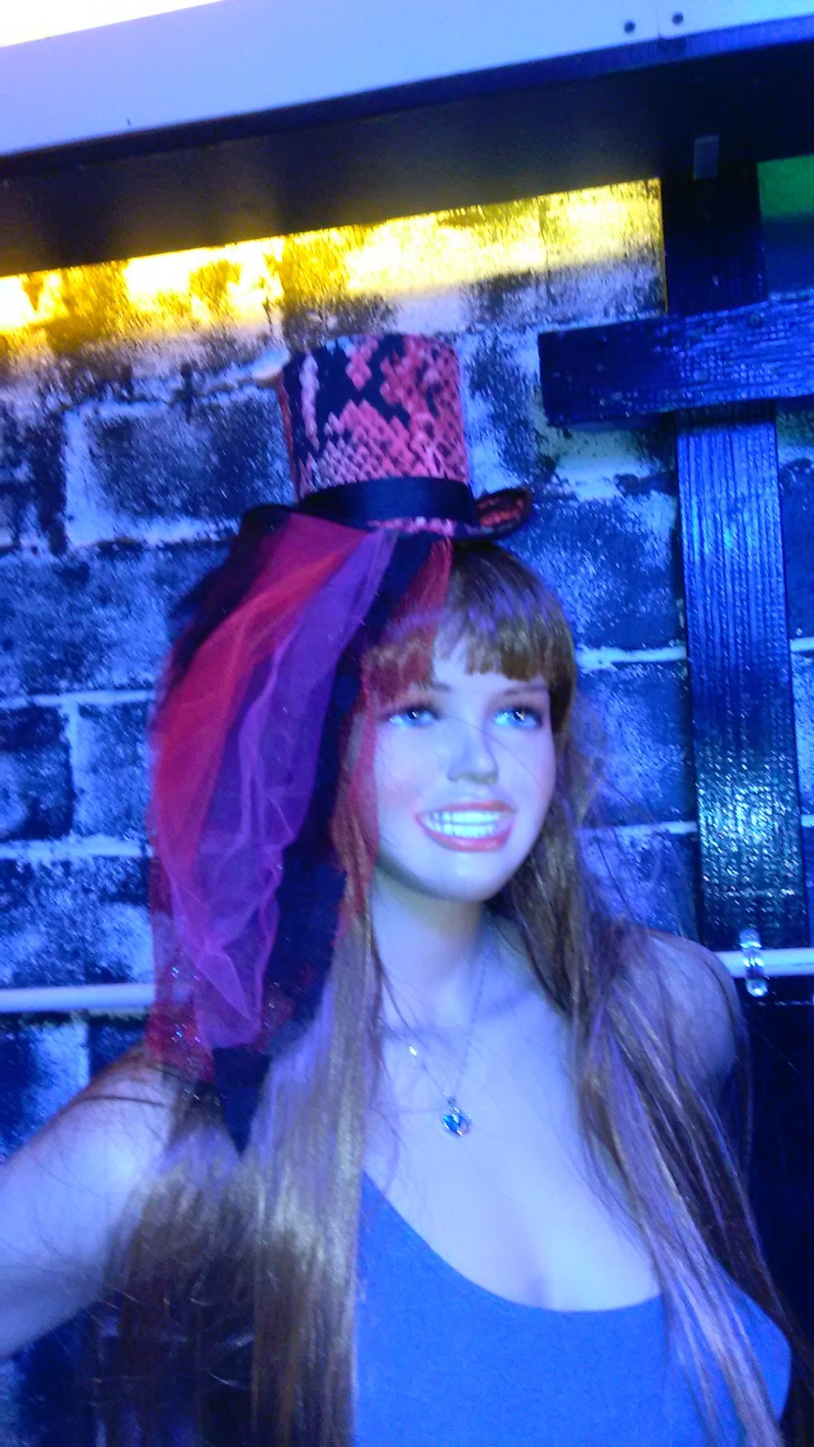 Ladies veiled Fascinator Top Hat / with matching Clutch - Burlesque -Western