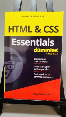 HTML & CSS Essentials For Dummies by Paul McFedries Paperback Book NEW