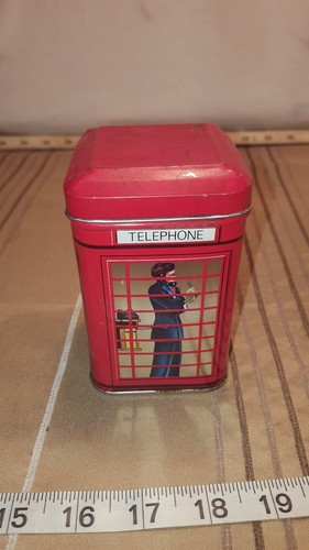 Collectible Tin Telephone Booth Coin Bank