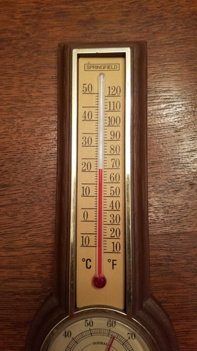 Vintage SPRINGFIELD BANJO Style WEATHER STATION~THERMOMETER, HUMIDITY
