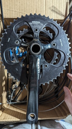 SRAM APEX POWERGLIDE 10 SPEED CRANKSET 175 MM 50/34 T GXP 110  BCD