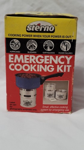 Sterno Emergency Preparedness Cooking Kit New Open Box