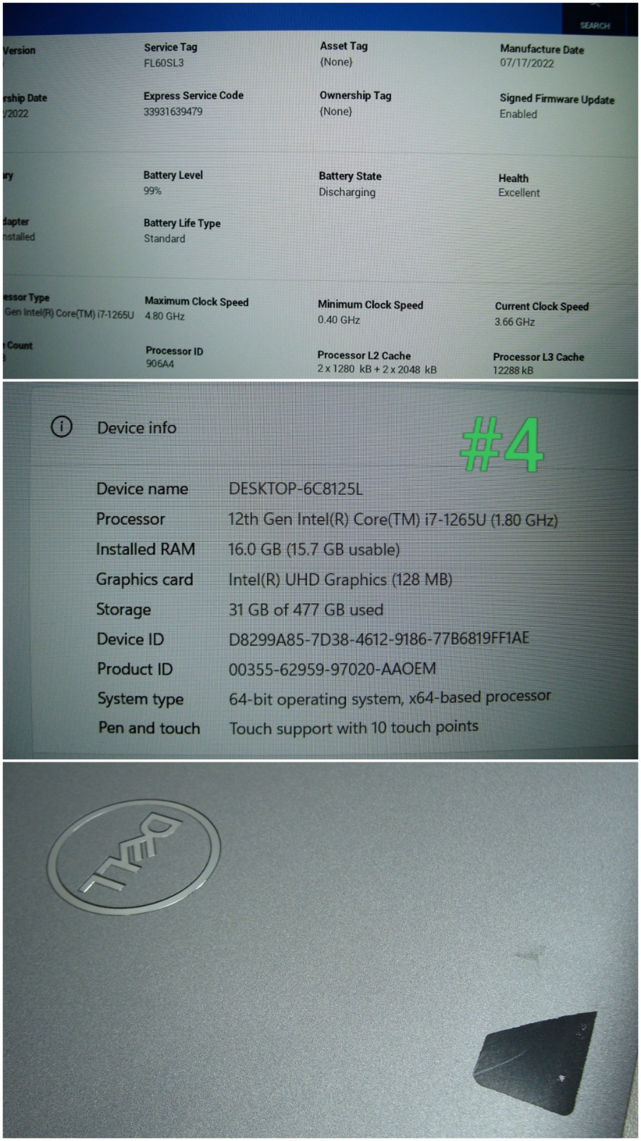 Dell Latitude 5530 15.6"FHD TOUCH i7-1265U 1.8GHz 16GB 512GB Win 11Pro +PA - Thumbnail 24
