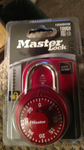 12 Master Lock 1530DCM Combination Lock Brand New Purple Blu Red Combo Anti-Shim
