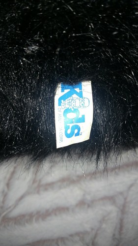 Large black Gorilla monkey ape Valentine red Heart & Key plush long soft hair