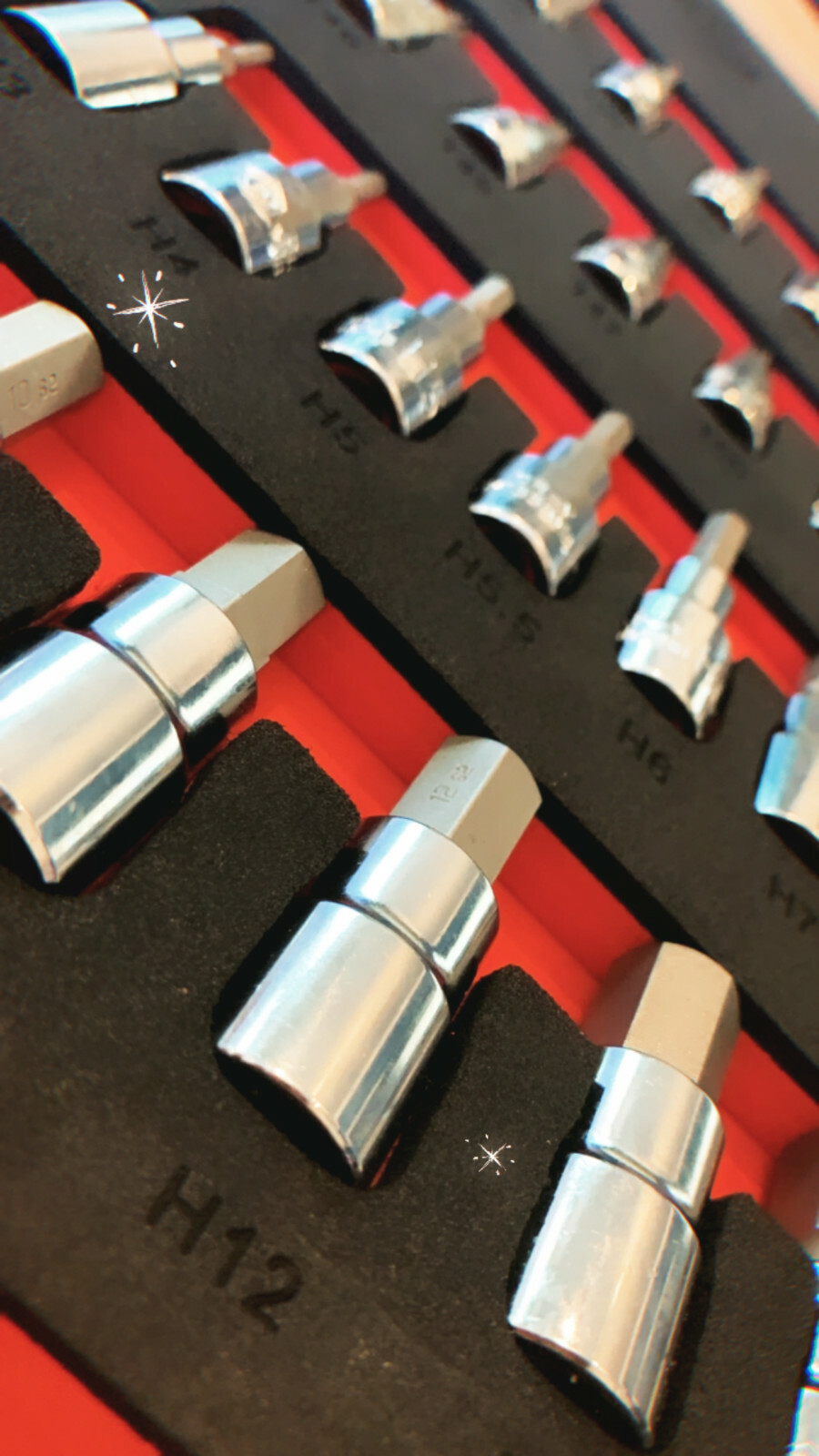 Britool Hallmark Socket Bit Set Hex Allen Torx Star 3/8 Drive In Foam