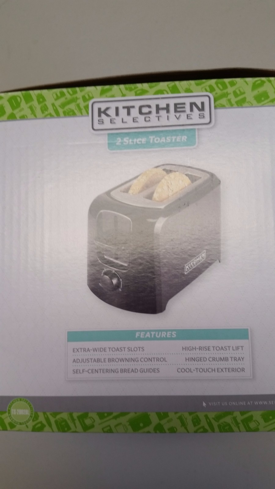 Toaster Kitchen Selectives 2 Slice Extra Wide Slots Cool Touch Black New In Box