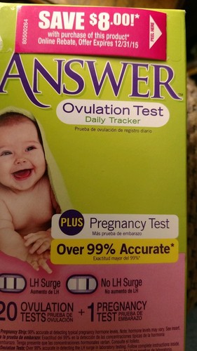 Answer Daily Ovulation Tracker, 20 ovulation tests + 1 preg test, Damaged Boxes