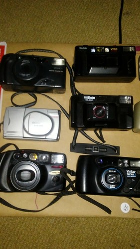 HUGE Lot 16 Vintage mostly 35mm Camera's..Canon, olympus, minolta, samsung