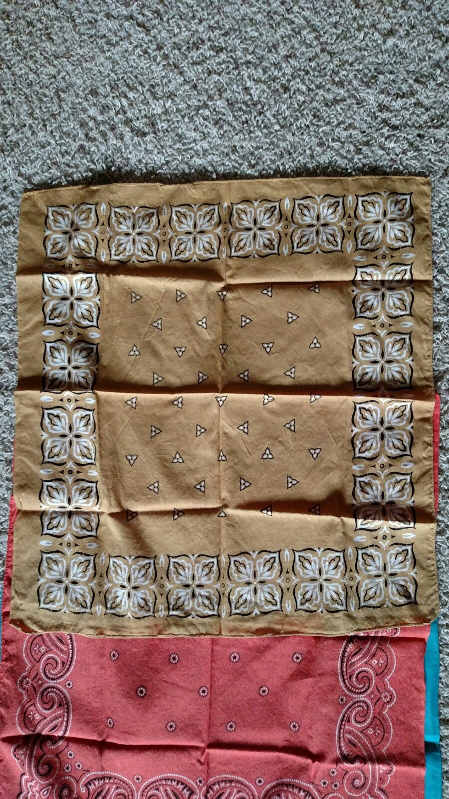 4 Vintage Cotton Bandanna Wash Color Fast 14193 USA Cotton all Different