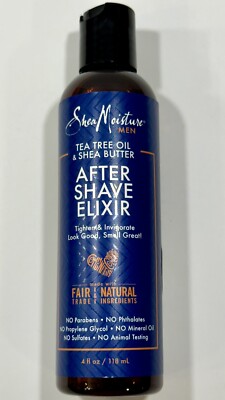 Shea Moisture Tea Tree Oil & Shea Butter After Shave Elixir, 4 fl oz NEW