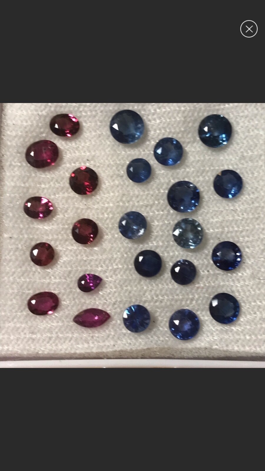 6.35 ct Natural Loose Red and Blue Sapphire Mixed Gemstones Parcel Lot