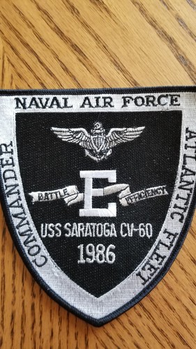 Naval air force USS Saratoga CV – 60 1986 Atlantic Commander patch Jacket