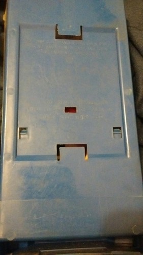 Penny Brite in red dress blue case vintage