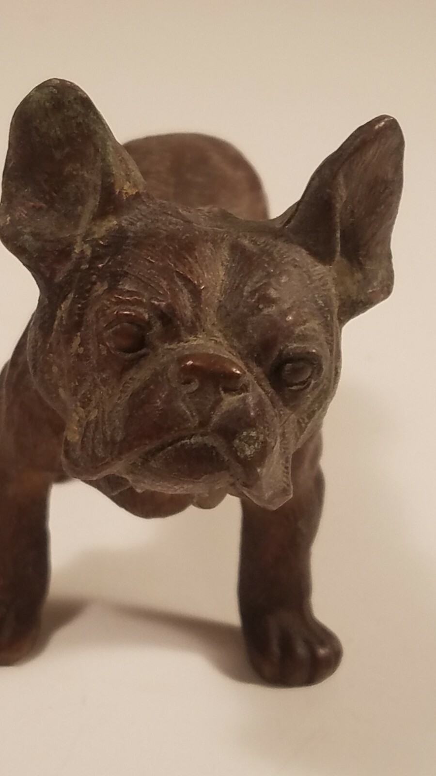 Vintage Bronze Bull Dog Figurine