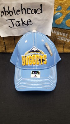 NWT DENVER NUGGETS FLEX FIT CAP HAT ADIDAS STRUCTURED TACTEL SIZES S-M L-XL