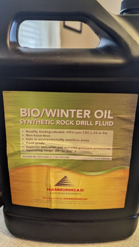 1 gallon Ditch witch hammerhead bio winter oil synthetic rock drill fluid 