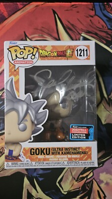 Funko Pop! Dragon Ball Z Goku UI With Kamehameha Signed by Sean Schemmel
