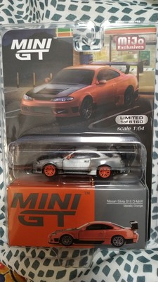MINI GT 581 chase Nissan Silvia S15 D-MAX Metallic Orange