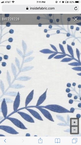 Beacon Hill  Fabric Carnegie Hill Indigo 50x80