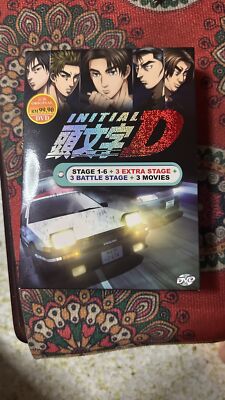 DVD Anime INITIAL D Stage 1-6 + Movie 1-3 + 2 Extra Stage + 2
