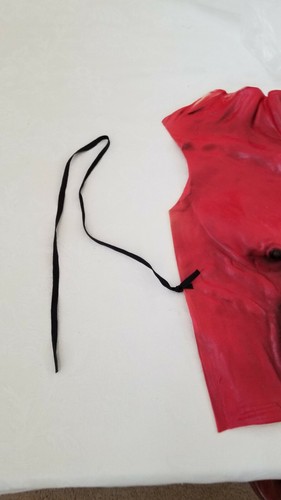 Monster demon devil  Chest  latex red Costume Halloween  Distortions