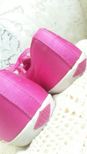 Vintage 1980s Magenta Pink Satin L.A.GEAR Pointy Dance Shoes Size 8 GLAM 80s 90s