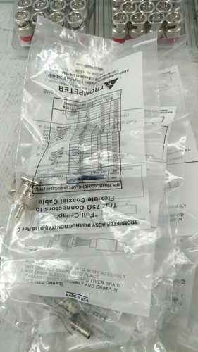 Large Lot of UPLR220-026 TROMPETER 735A BNC 75 OHM CONNECTORS