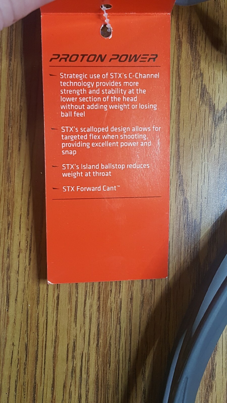 STX C-Channel Proton Power Lacrosse Head - Grey with tags