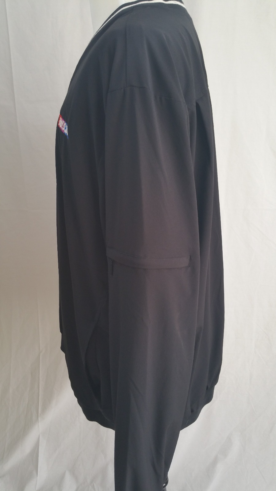 NASCAR Men's Black XL V-Neck Pulloever Jacket/Coat Gear For Sports Flex Action