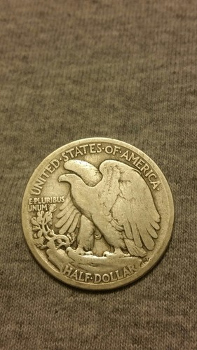 1917-D Obverse 50C Walking Liberty Half Dollar