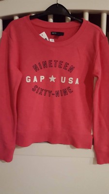 Gap Kids Girl Pink GAP USA ''Nineteen sixty-nine'' french terry sweatshirt Tee