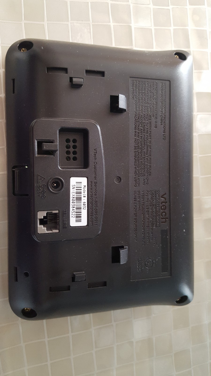 vtech DETC 6.0 cordless phone black/silver