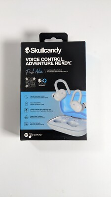 Skullcandy Push Active  (S2BPW-P751) In-Ear Wireless Earbuds- Light Grey/Blue