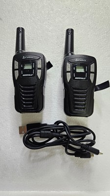 COBRA CXT195 - Set Of 2 Black Microtalk Walkie-Talkies Two Way Radio 16 Mi Radio