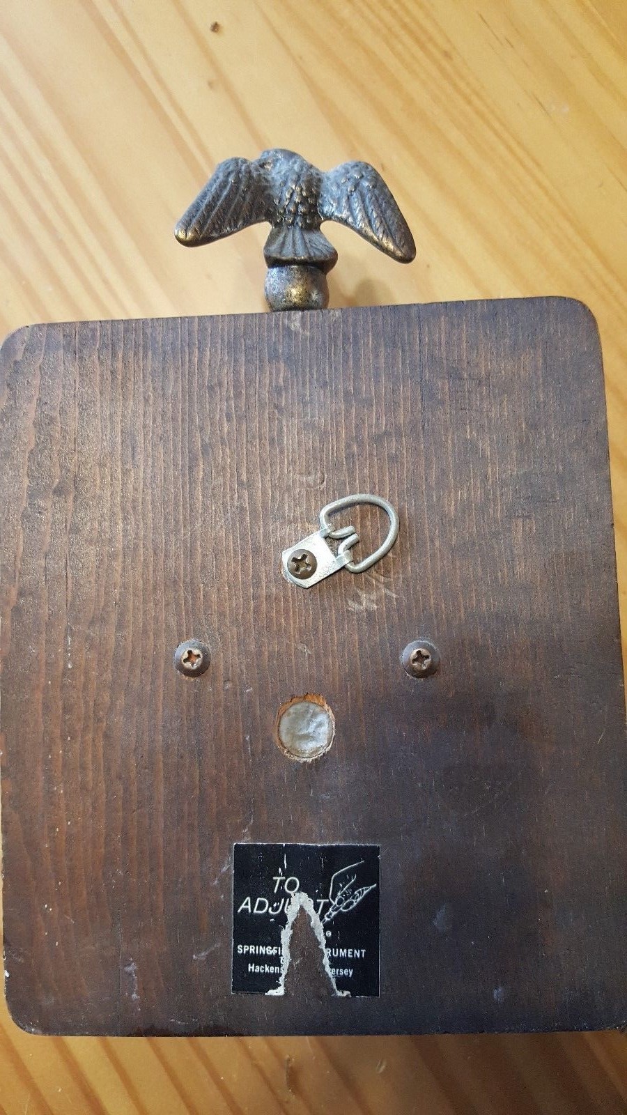 Vintage Springfield Wood Wall Barometer Weather Station