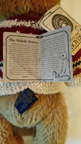 BOYDS BEAR POOH'S  MOHAIR BEAR.Retired #768/1500 fee shipping