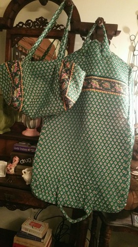 Vera bradley hanging garment bag with extra large duffel
