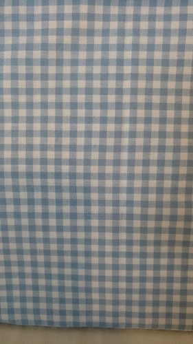 NEW Pottery Barn Kids Blue Gingham 2 Curtain Panels for Samantha Changing Table