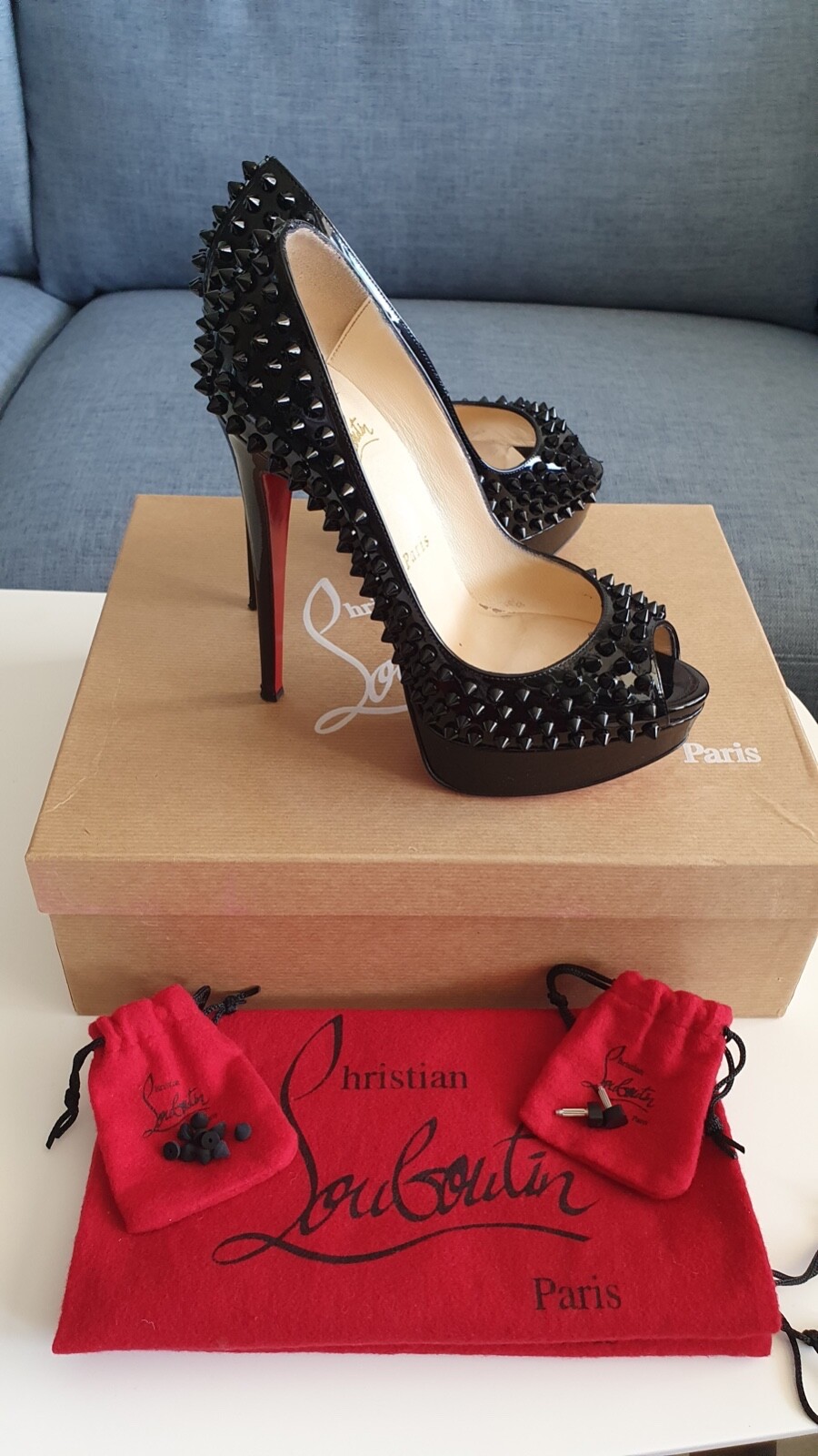 Christian Louboutin Lady Peep Spikes Size 37 | eBay Christian Louboutin Lady Peep Spikes Size 37 | eBay
