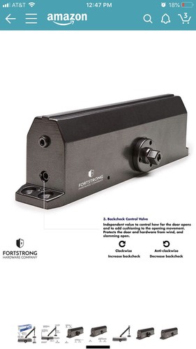 Commercial Door Closer FS-7600 - Adjustable Grade 1 Commercial Standard Door - -