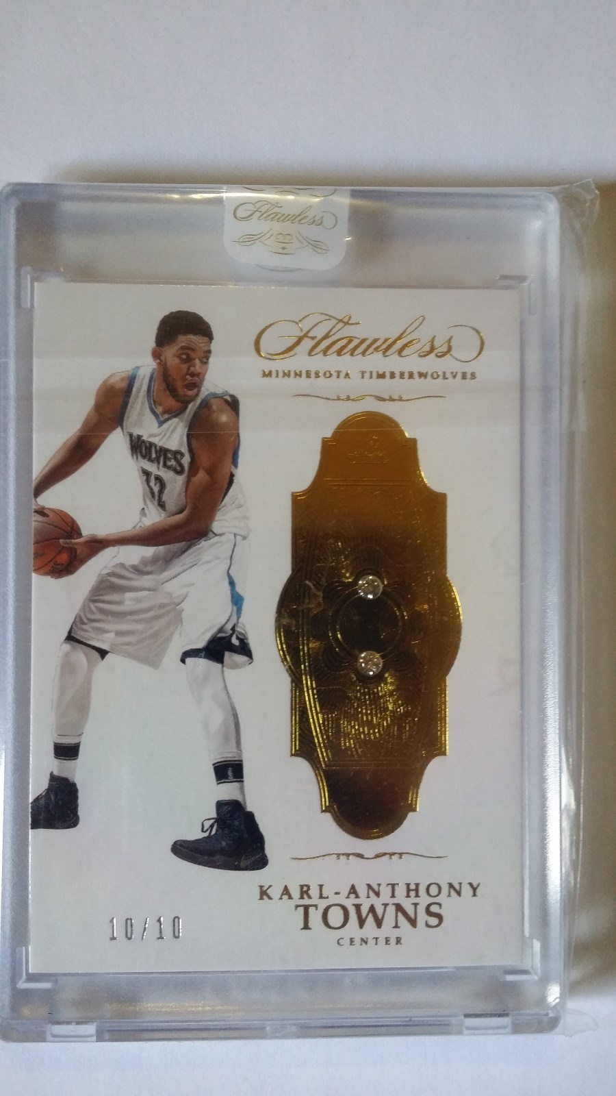 2016-17 Panini Flawless Karl-Anthony Towns 10/10 Double Diamond Timberwolves #58